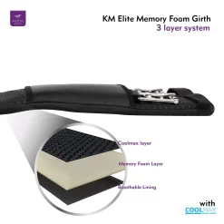 Km Elite Memory Foam Gp Girth With Coolmax Fabric -Equestrian Supplies Sale 0000013288