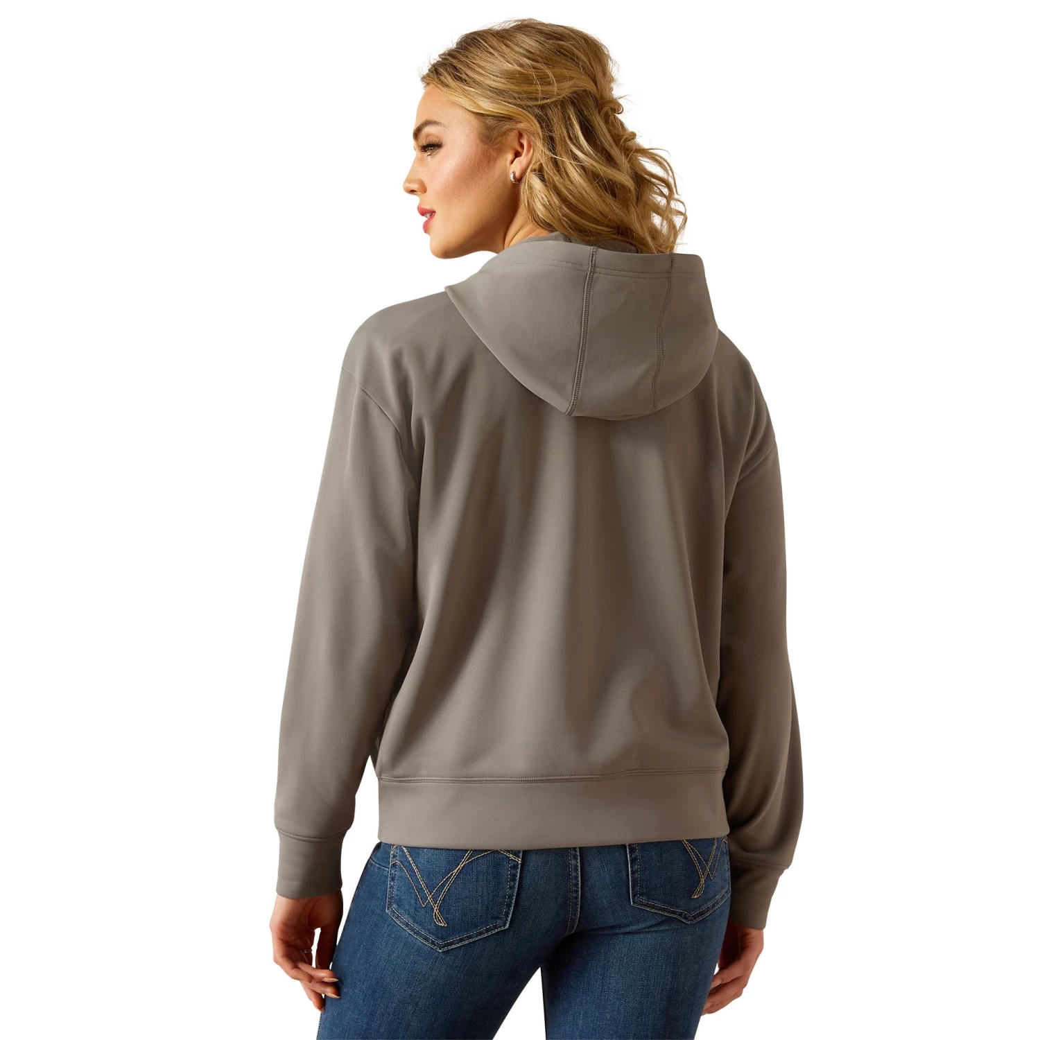 ARIAT WMS BREEZE FUL ZP HOOD SMOKED PEARL 3 ARIAT WMS BREEZE FUL ZP HOOD SMOKED PEARL - Image 3