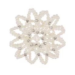 QHP HAIR NET PEARL WITH STRASS WHITE