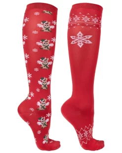 QHP KNEE LENGTH MERRY CHRISTMAS SOCKS